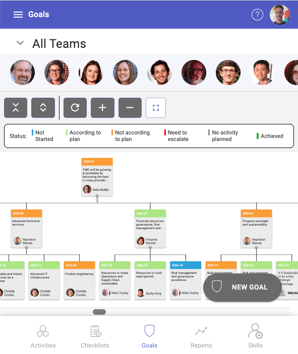 Objetivos en TeamAssurance