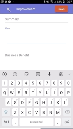 Animated example showing speech to text on a mobile device